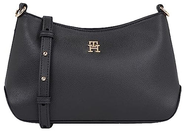 Tommy Hilfiger Women's Shoulder Bag Staple Crossover Medium, Black, One Size on Sale